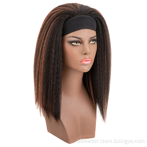 Synthetic Machine Made Headband Wigs For Black Women